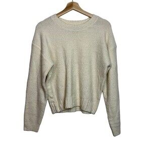 Everlane Cream Wool Blend Crewneck Sweater Size S Women